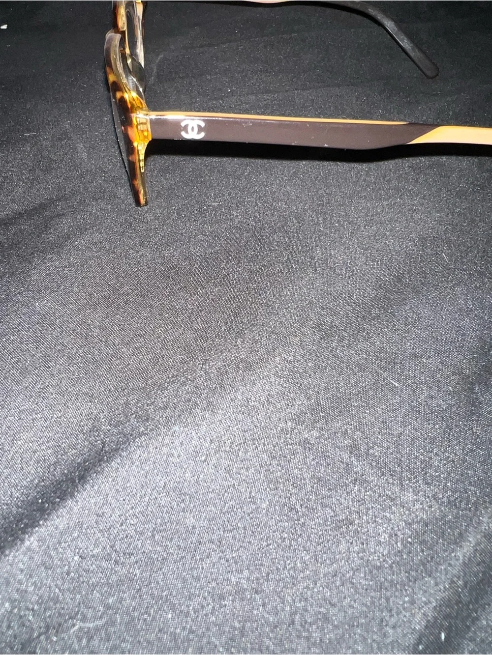 CHANEL Tortoiseshell Square Glasses in Brown and Amber Tones